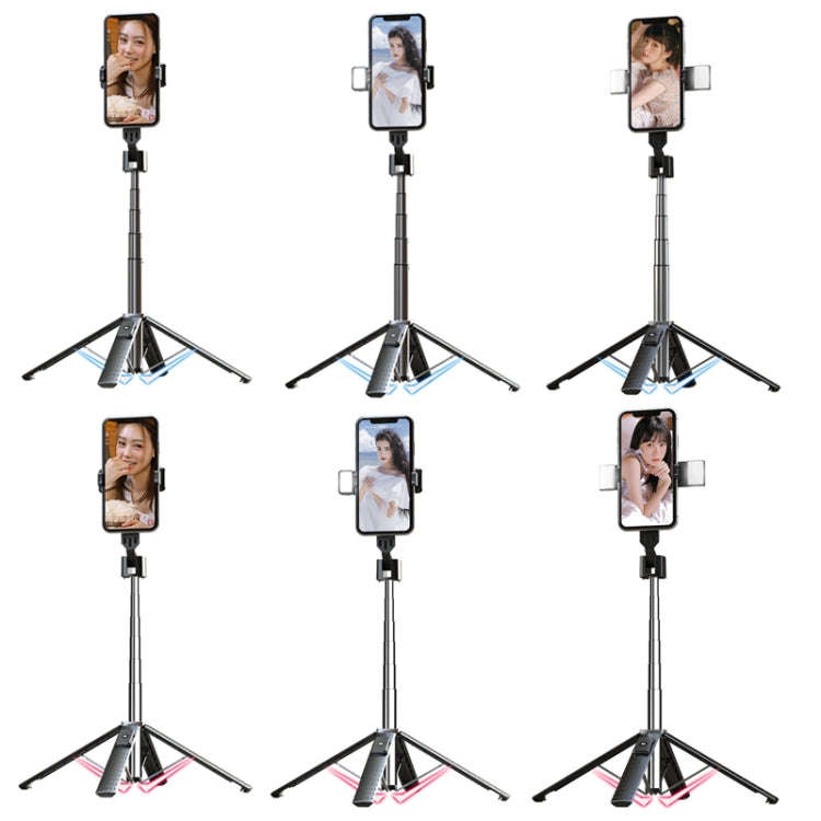 Phone Live Bracket Bluetooth Selfie Tripod, High: 104CM (Aluminum Alloy + Dual Fill Lights)