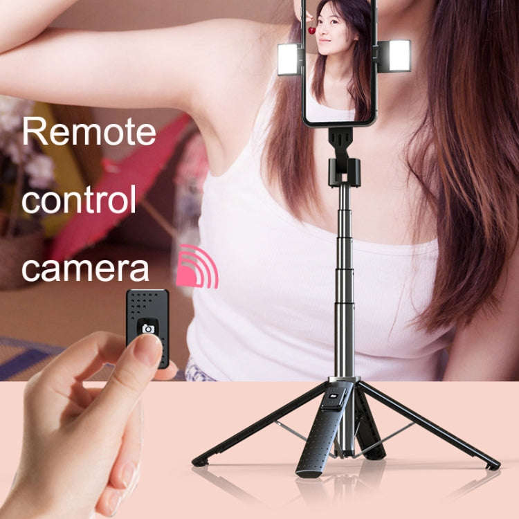 Phone Live Bracket Bluetooth Selfie Tripod, High: 104CM (Aluminum Alloy + Dual Fill Lights)
