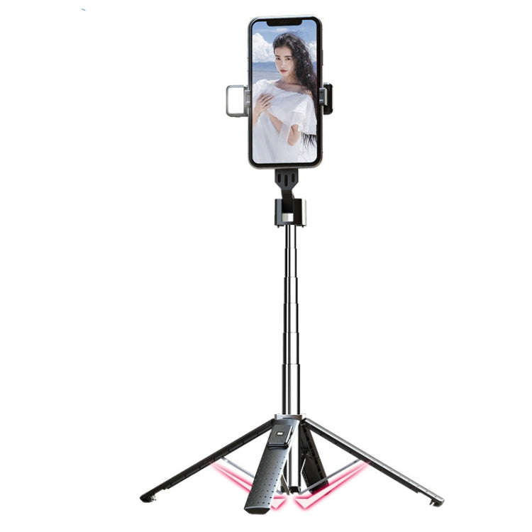 Phone Live Bracket Bluetooth Selfie Tripod, High: 102CM (Stainless Steel + Single Fill Light)