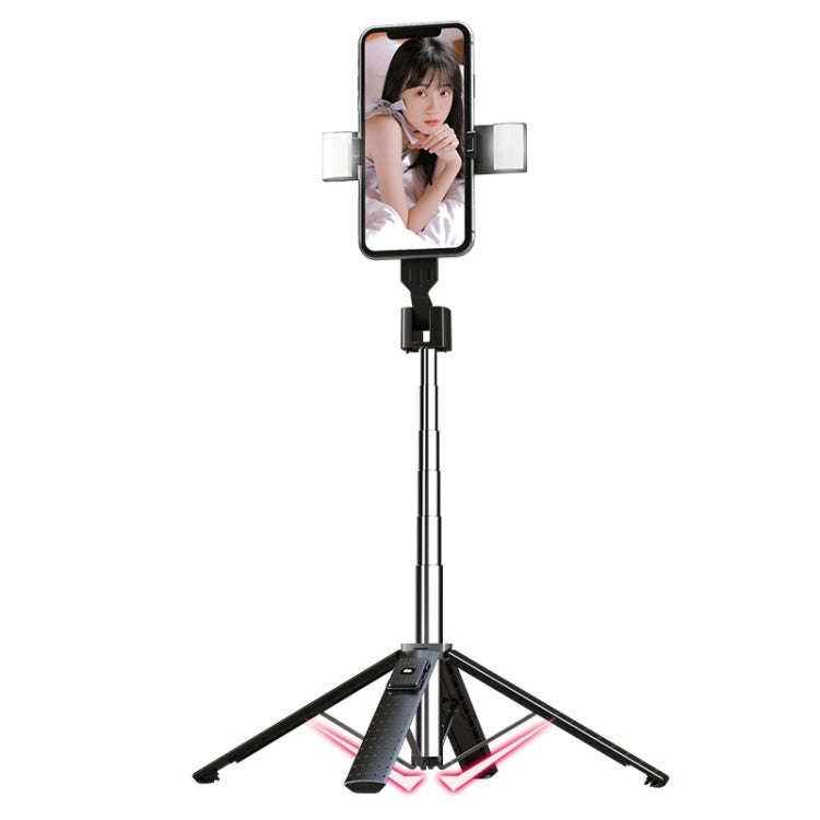 Phone Live Bracket Bluetooth Selfie Tripod, High: 102CM (Stainless Steel + Dual Fill Lights)