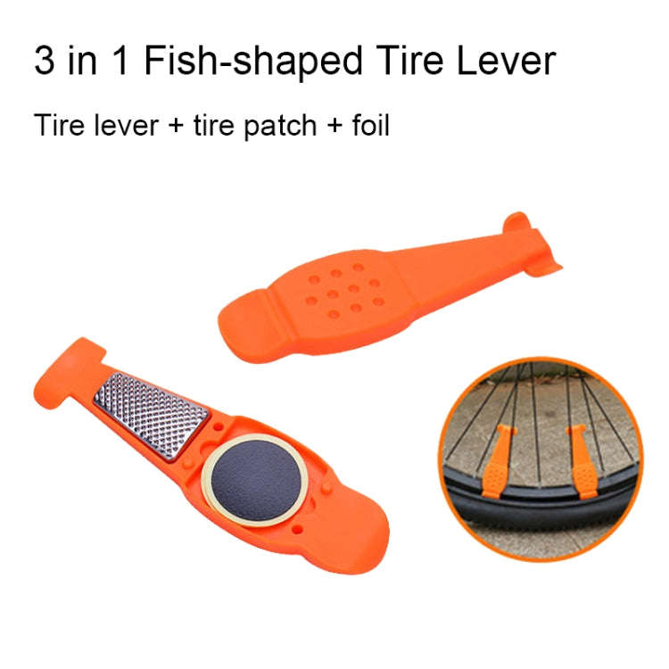 Multifunctional Bicycle Tire Changing Tool, Color: Green+5 Tire Patches