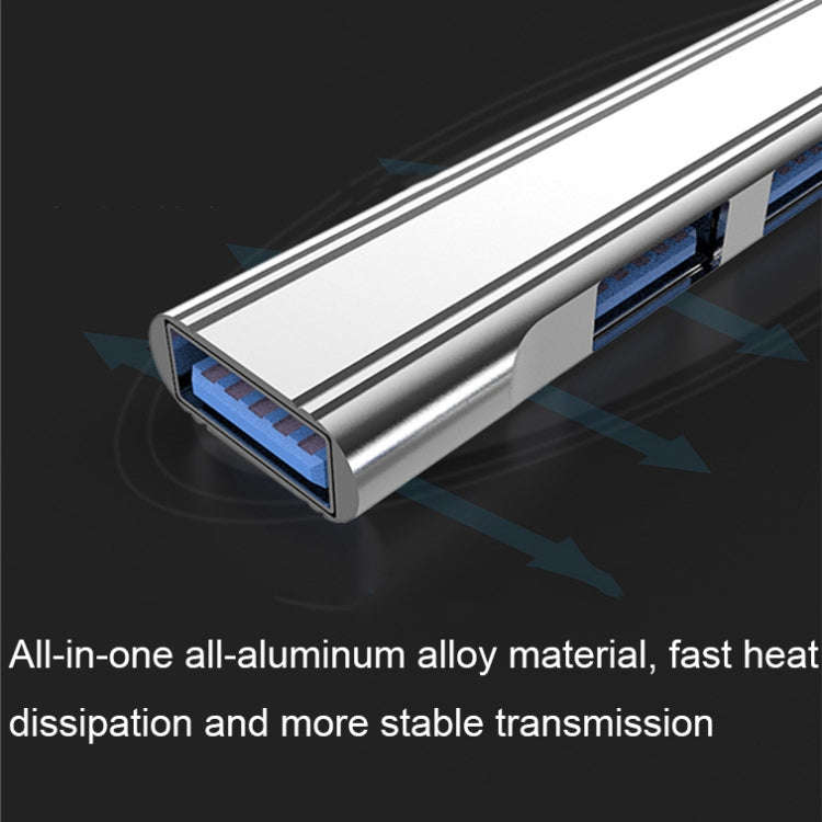 4 in 1 Mini Multifunctional Expanded Docking, Spec: Type-C/USB-C 3.0 (Silver)