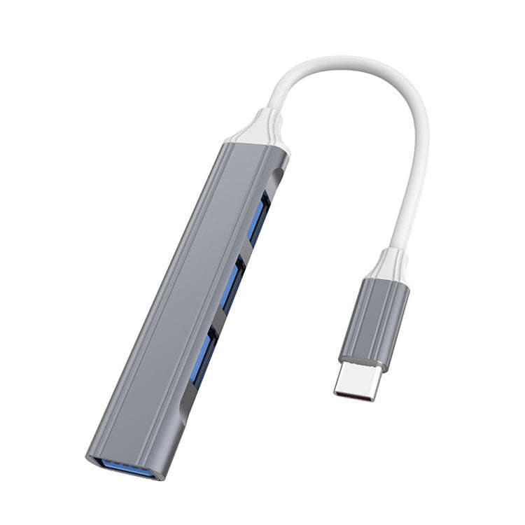 4 in 1 Mini Multifunctional Expanded Docking, Spec: Type-C/USB-C 3.0 (Gray)