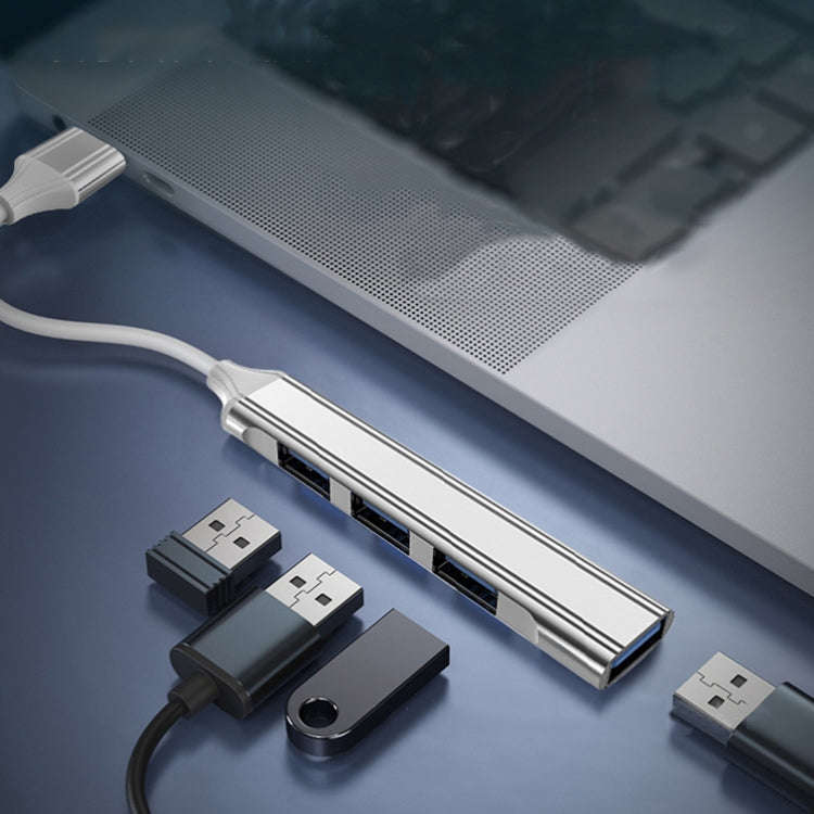 4 in 1 Mini Multifunctional Expanded Docking, Spec: Type-C/USB-C 3.0 (Pink)