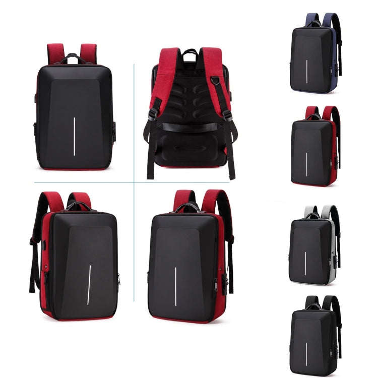 Hard Shell Backpack Alloy Frame Anti-Theft Computer Bag For Men, Color: 8003 Black