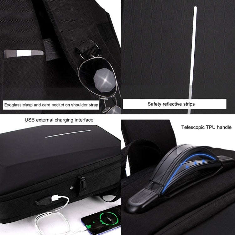 Hard Shell Backpack Alloy Frame Anti-Theft Computer Bag For Men, Color: 8003 Black