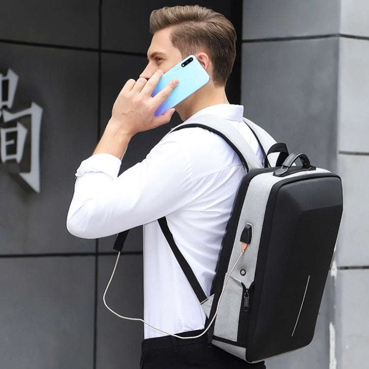 Hard Shell Backpack Alloy Frame Anti-Theft Computer Bag For Men, Color: 8003 Black