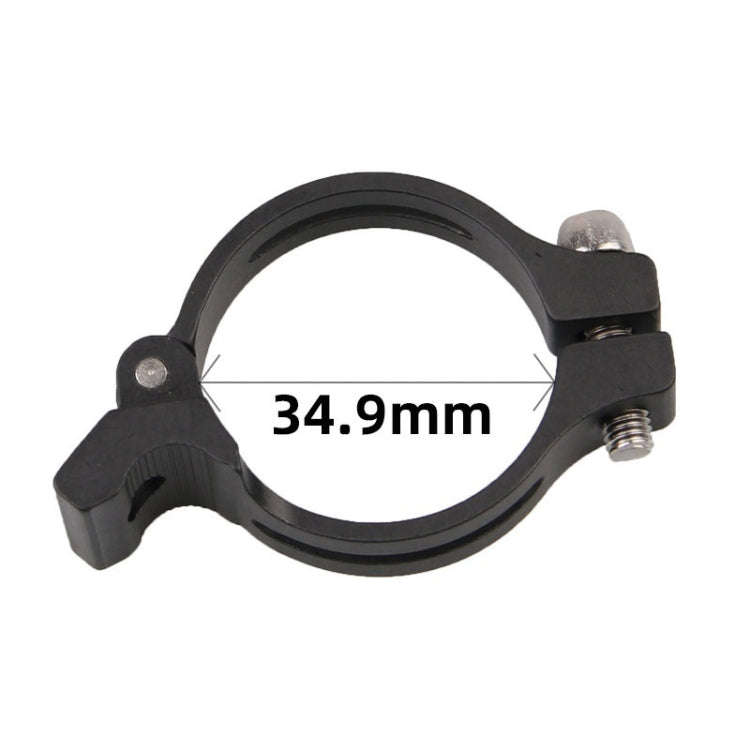 FMFXTR Bike Front Derailleur Clamp Straight Lock Turn to Clamp Converting Seat(Black 34.9mm)