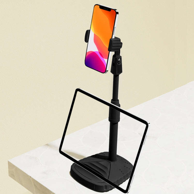 Desktop Live Mobile Phone Telescopic Folding Bracket(Classic Black)