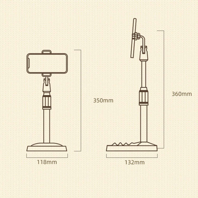 Desktop Live Mobile Phone Telescopic Folding Bracket(Cherry Blossom Pink)