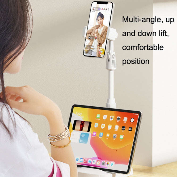 Desktop Live Mobile Phone Telescopic Folding Bracket(Cherry Blossom Pink)