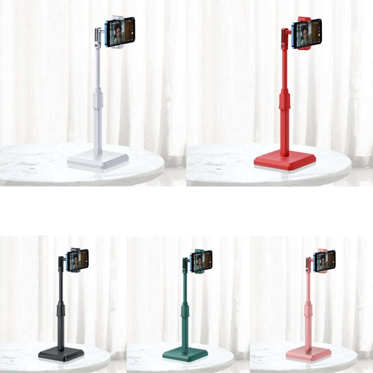2 PCS Desktop Mobile Phone Live Broadcast Bracket Online Class Telescopic Floor Stand(Lucky Red)