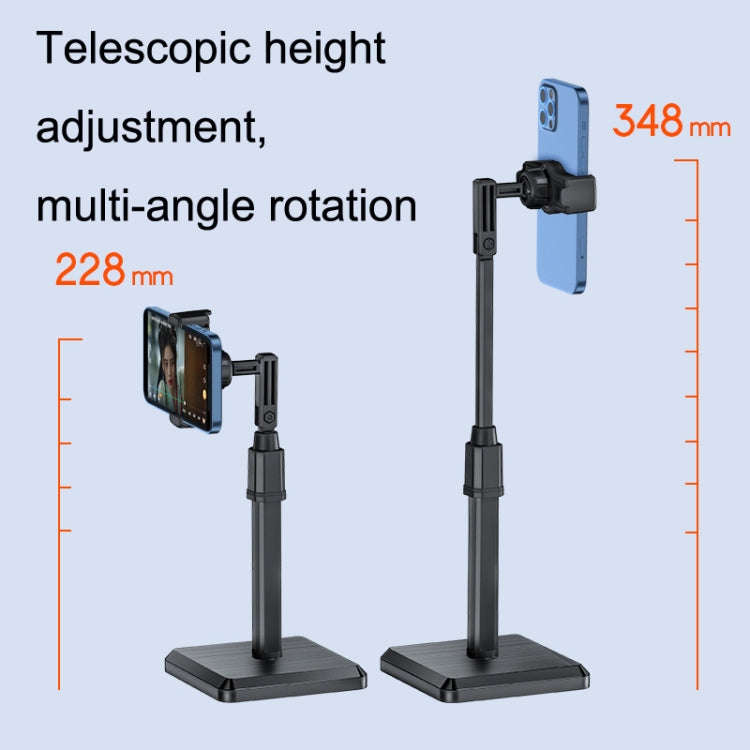 2 PCS Desktop Mobile Phone Live Broadcast Bracket Online Class Telescopic Floor Stand(Lucky Red)