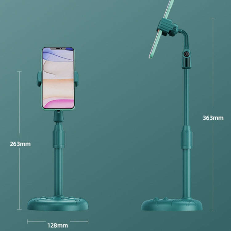 2 PCS Mobile Phone Live Bracket Computer Desktop Online Class Telescopic Overhead Frame(Dark Green)