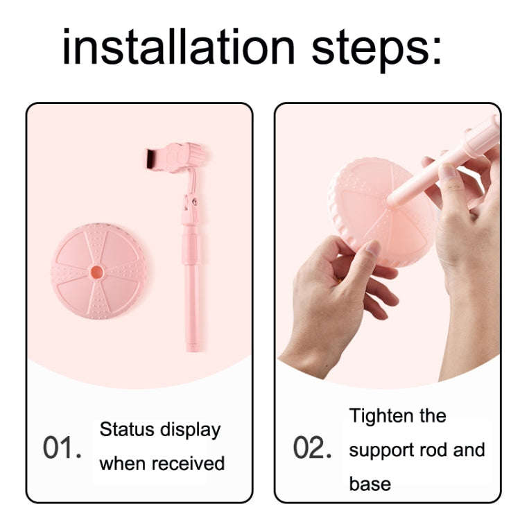 2 PCS Multifunctional Live Telescopic Mobile Phone Desktop Bracket(Cherry Blossom Pink)