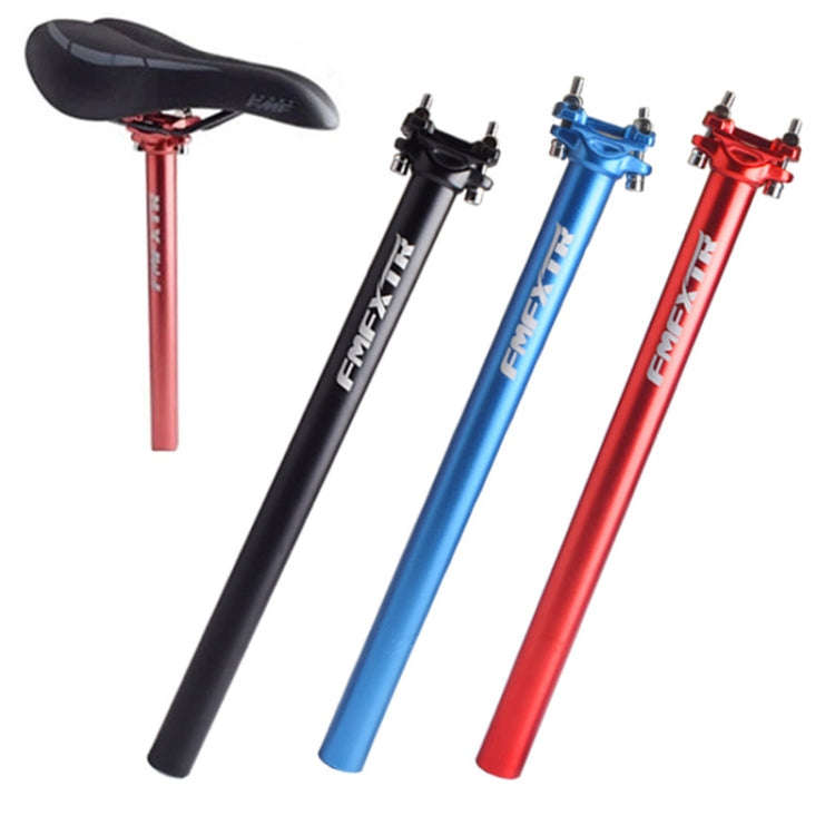 FMFXTR Bicycle Extended Saddle Seat Tube Double Nail Straight Tube, Specification: 27.2mm(Black)
