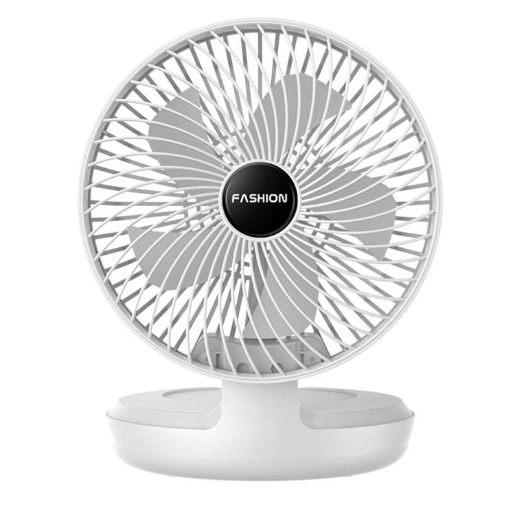 Folding Office Desktop Household Portable Small Fan, Size: 8 inch(White USB Direct Plug)