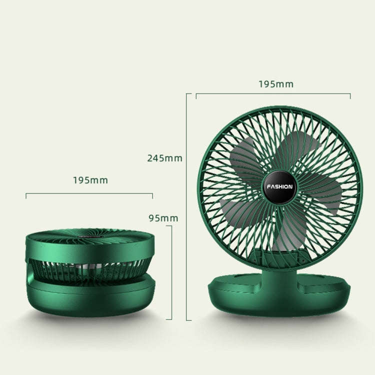 Folding Office Desktop Household Portable Small Fan, Size: 8 inch(White USB Direct Plug)
