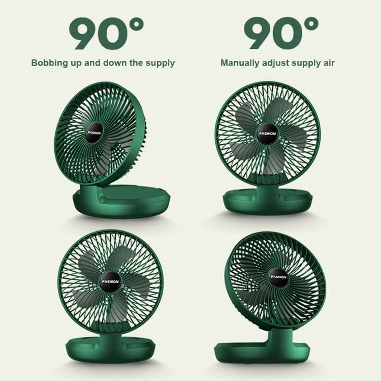 Folding Office Desktop Household Portable Small Fan, Size: 8 inch(White USB Direct Plug)