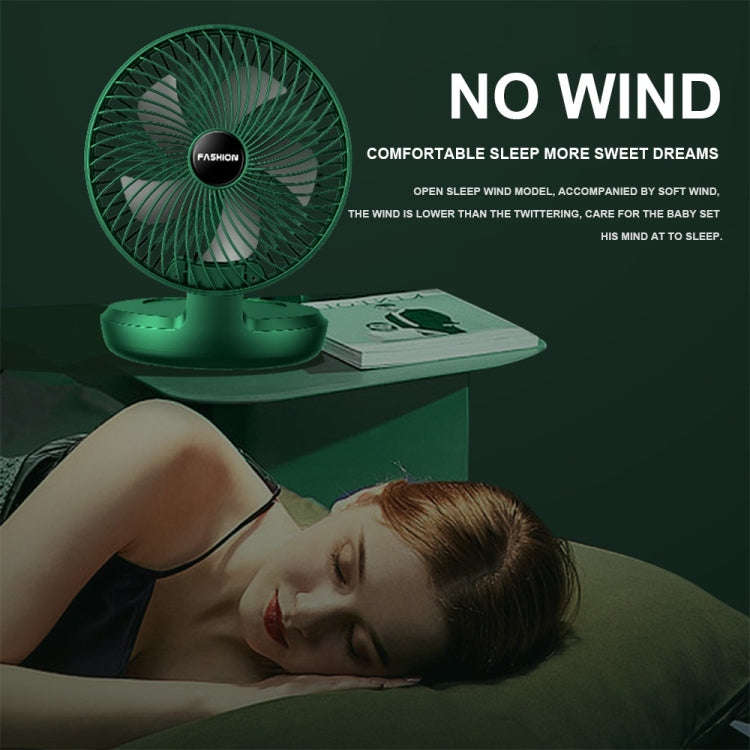 Folding Office Desktop Household Portable Small Fan, Size: 8 inch(White USB Direct Plug)