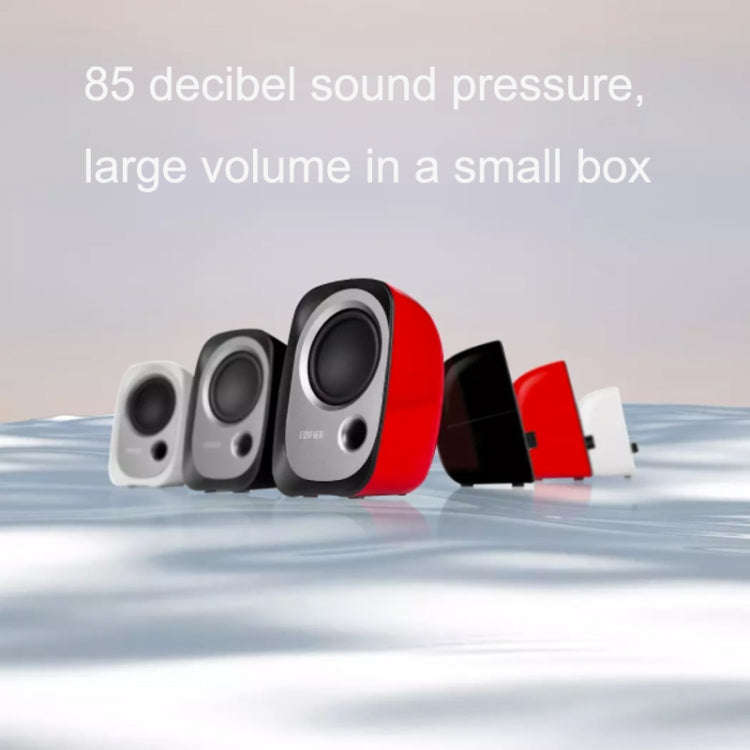 2 PCS Edifier R12U Subwoofer Mobile Phone Mini Desktop Computer USB Audio(White)