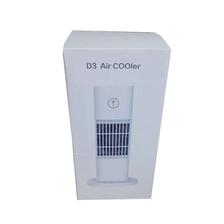 D3 Home USB Air Cooler Add Water Desktop Tower Fan Humidification Spray Fan(White)