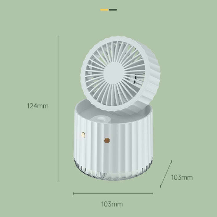 PW01 USB Water Cooling Mini Fan Desktop Turbo LED Spray Humidifying Air Cooler(Pink)