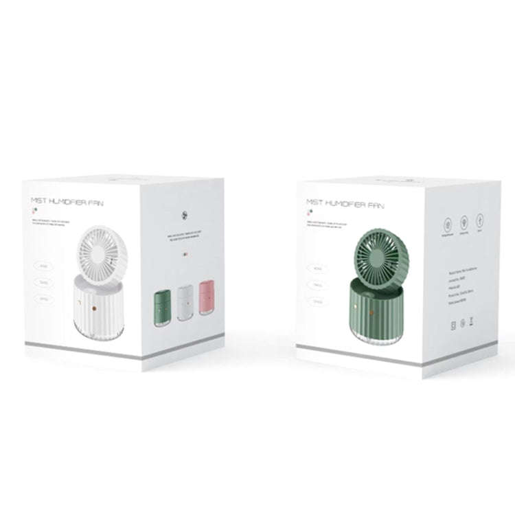PW01 USB Water Cooling Mini Fan Desktop Turbo LED Spray Humidifying Air Cooler(Green)