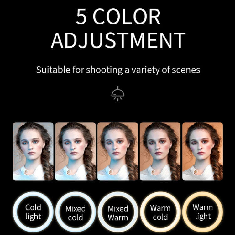 S20 LED Ring Live Fill Light Selfie Photography Full Screen Beauty Light, Style: Single Light