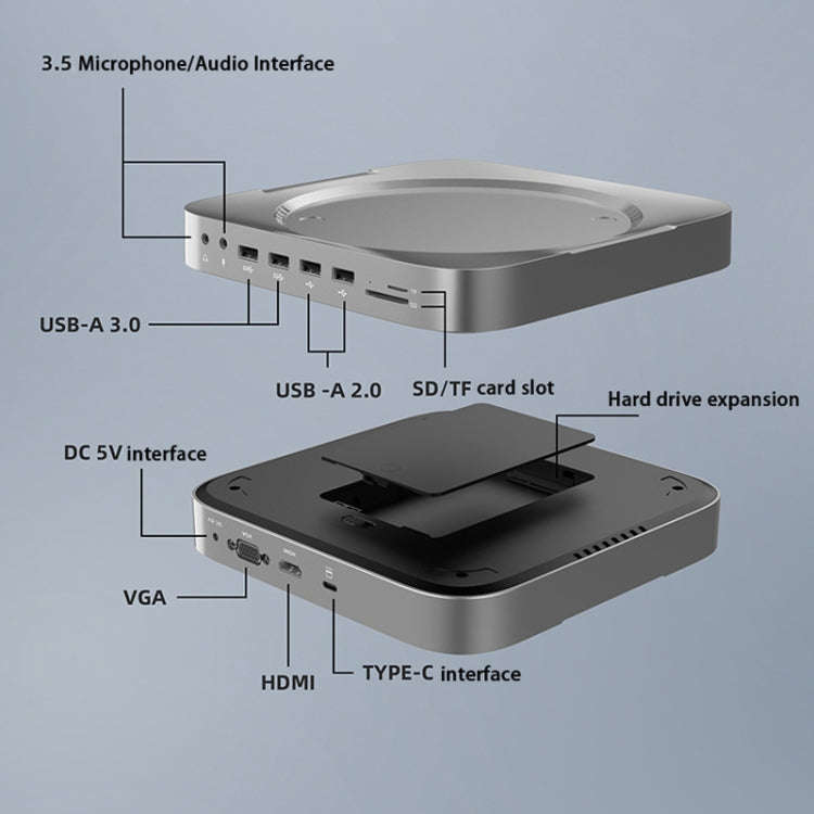 Rocketek MM483 For Mac Mini Docking Station With Hard Disk Enclosure