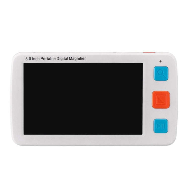 5.0 inch Portable HD Electronic Vision Aid Low Vision Magnifying Glass Reader, US Plug(White)