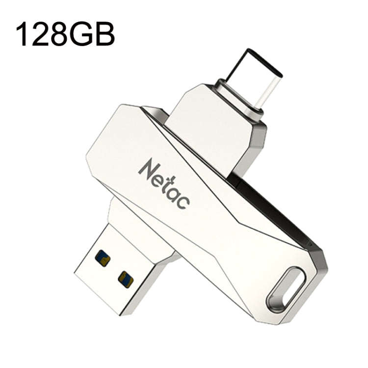 Netac U782C Type-C Dual Interface High-Speed Metal Computer USB Flash Drive, Capacity: 128GB