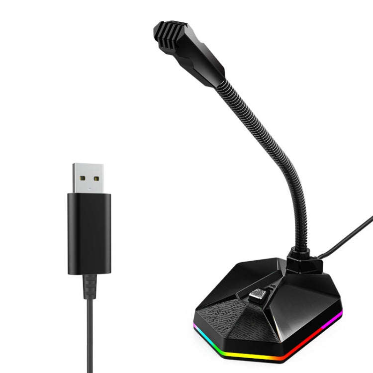 Metal Hose Meeting Desktop Microphone, Spec: USB Version (Black)