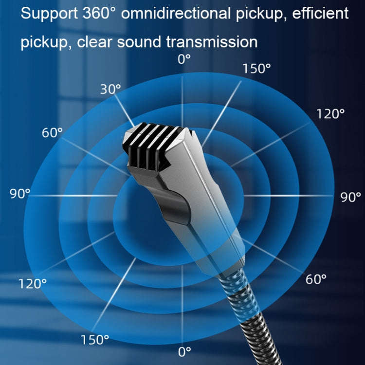 Metal Hose Meeting Desktop Microphone, Spec: USB Version (Black)