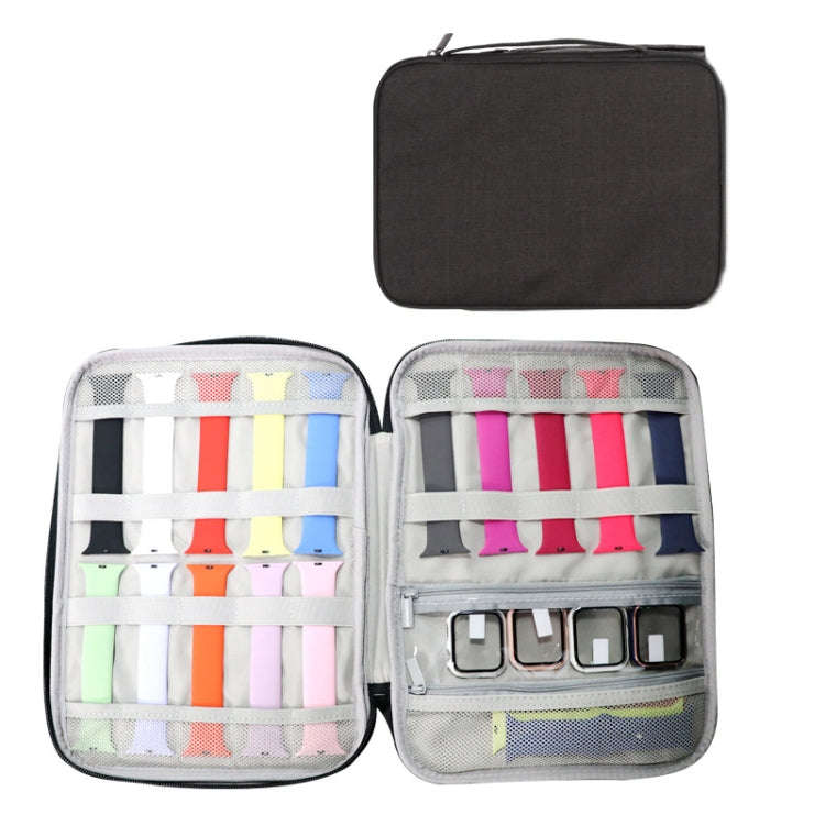Long Strap Storage Bag With Handheld For Apple Watch, Color: Single Layer (Black)