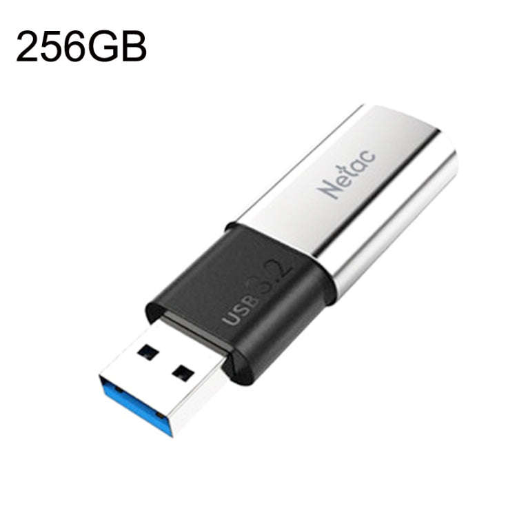 Netac US2 High-Speed Metal Capped Computer Car Mobile Solid State USB Flash Drives, Capacity: 256GB