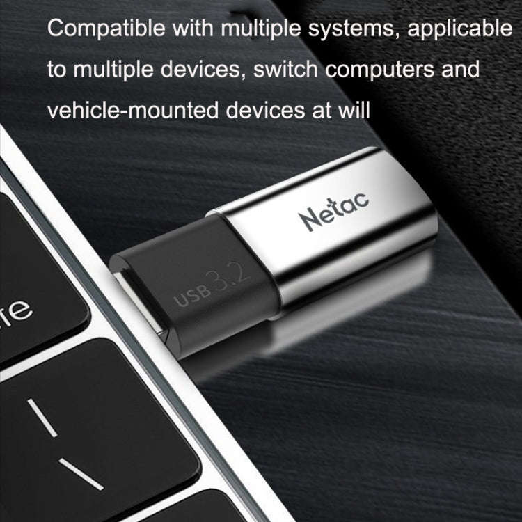 Netac US2 High-Speed Metal Capped Computer Car Mobile Solid State USB Flash Drives, Capacity: 256GB
