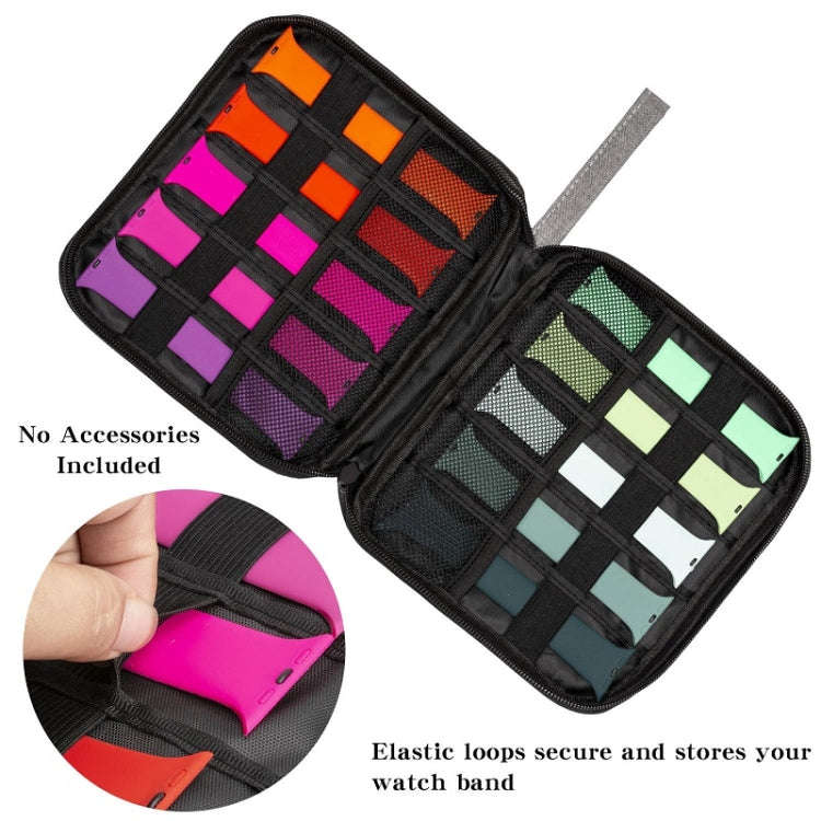 Strap Data Cable Portable Mesh Bag Portable Storage Bag For Apple Watch(Black)