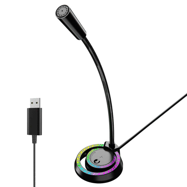 RGB Lighting Effect Computer Desktop Microphone(F3)