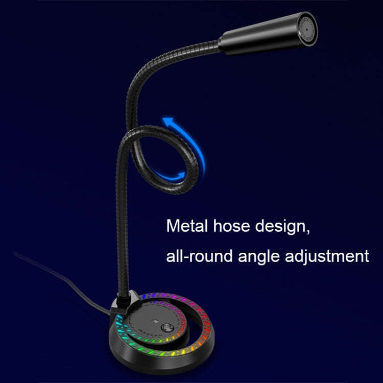 RGB Lighting Effect Computer Desktop Microphone(F3)