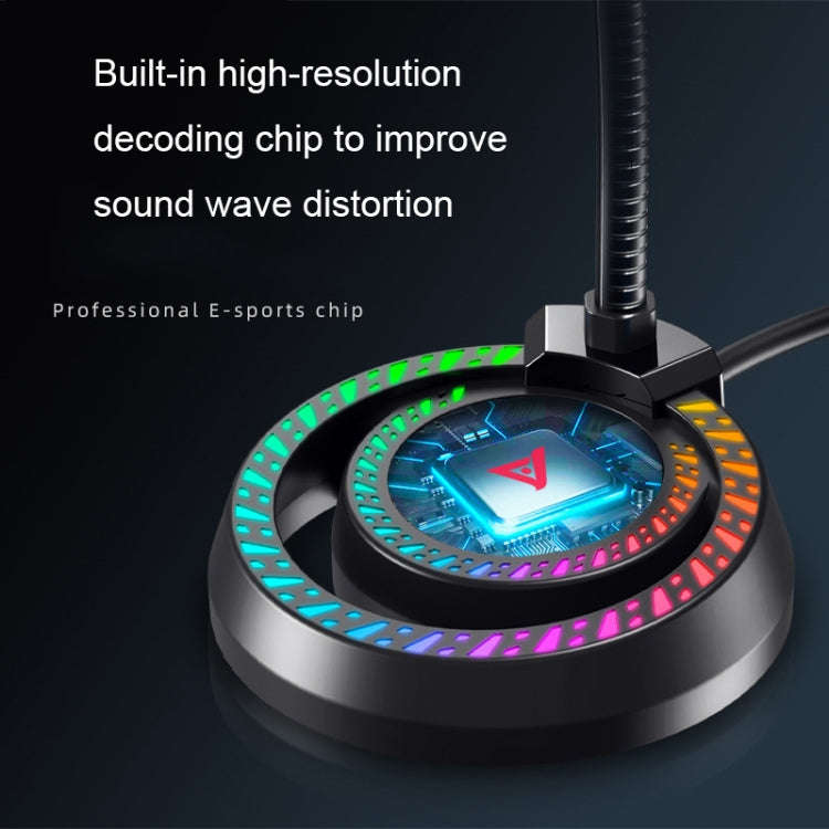 RGB Lighting Effect Computer Desktop Microphone(F3)