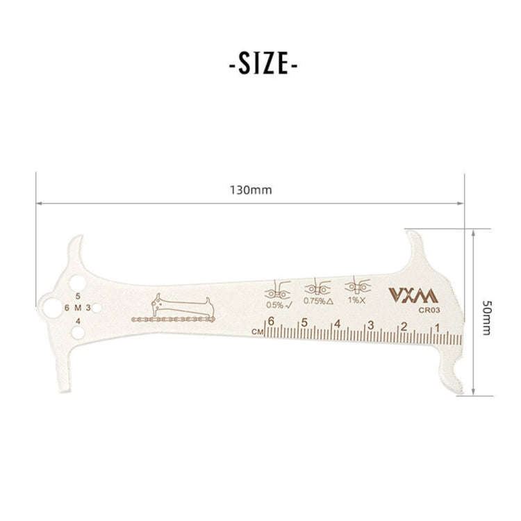 2 PCS VXM 3 In 1 Stainless Steel Mountain Bike Road Bike Chain Gauge