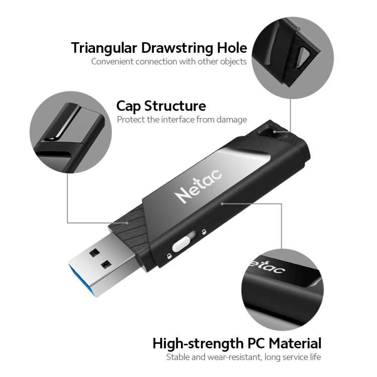 Netac U336 Protection With Lock Car High-Speed USB Flash Drives, Capacity: 128GB
