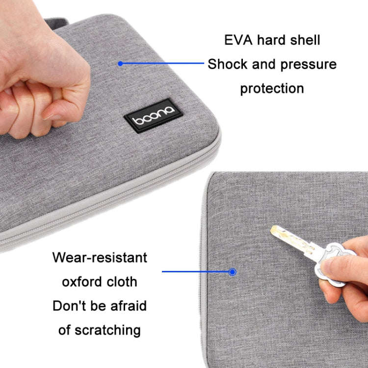 Baona BN-F018 Multifunctional Double Layer EVA Hard Shell U Disk Data Cable Storage Bag(Black)