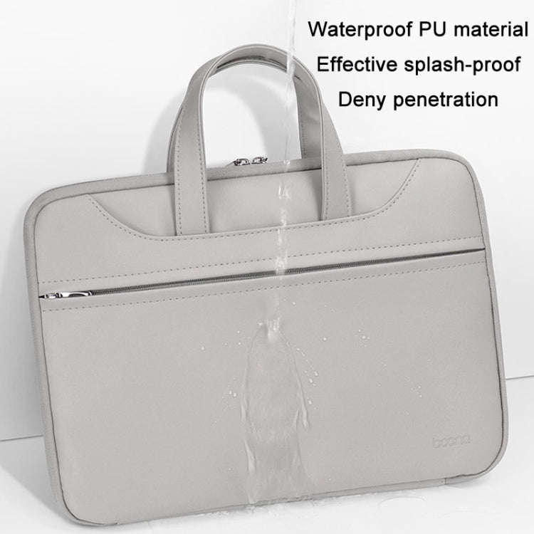 Baona BN-Q006 PU Leather Full Opening Laptop Handbag For 13/13.3 inches(Light Green)
