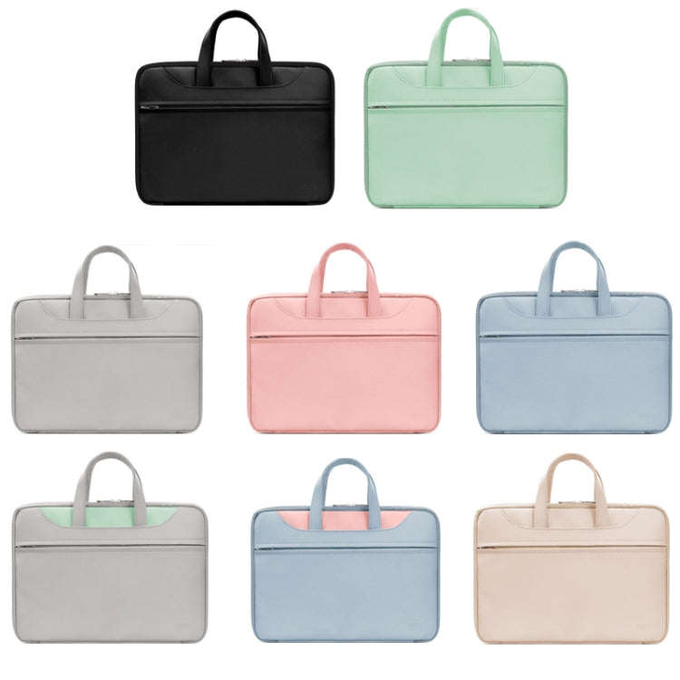 Baona BN-Q006 PU Leather Full Opening Laptop Handbag For 13/13.3 inches(Light Green)