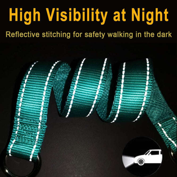 Nylon Reflective Filament P Chain Adjustable Size Collar(Green)