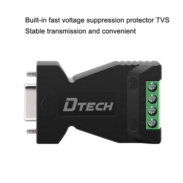 DTECH DT-9001 Industrial Grade Lightning And Surge Protection RS232 To 485 Converter