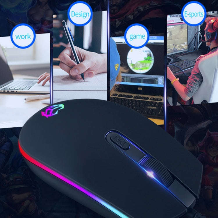 Zerodate V6 4 Keys 1600DPI Game Colorful RGB Marquee USB Wired Mouse, Cable Length: 1.35m(Pink)
