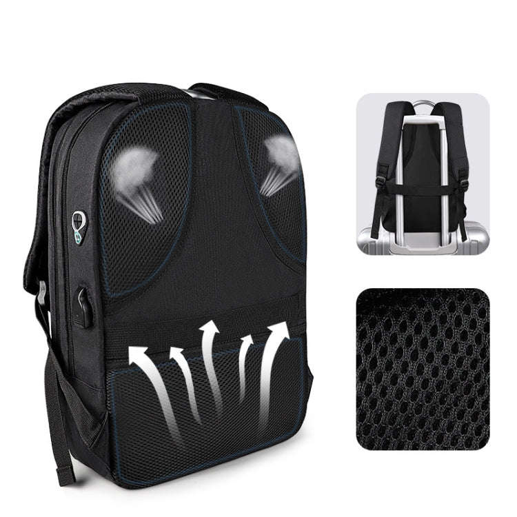 SJ16 Laptop Anti-Theft Backpack, Size: 13 inch-15.6 inch(Mysterious Black)